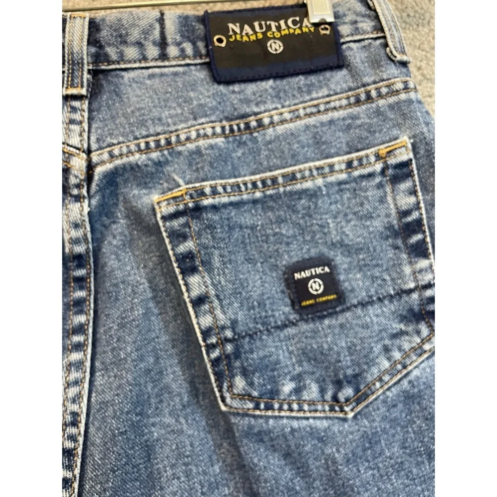 Nautica Jeans Company Easy Fit Destructed‎ Blue Jeans Men's 32X32
